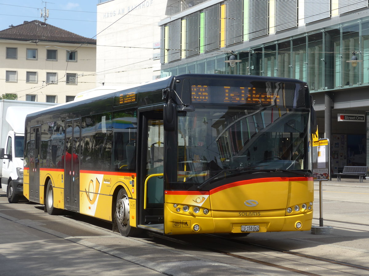 (182'562) - PostAuto Ostschweiz - TG 158'062 - Solaris am 3. August 2017 beim Bahnhof Frauenfeld