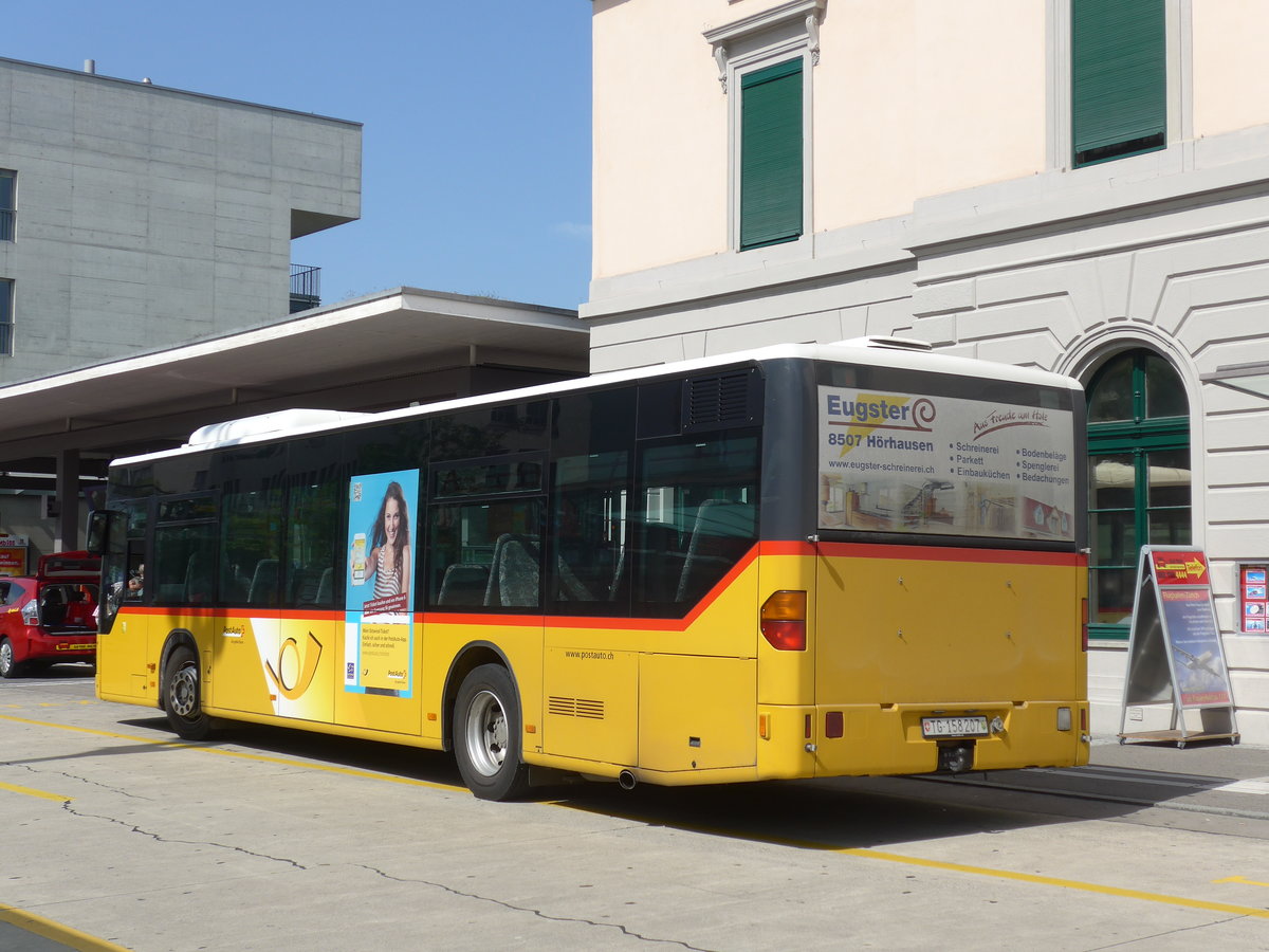 (182'570) - PostAuto Ostschweiz - TG 158'207 - Mercedes (ex Nr. 7) am 3. August 2017 beim Bahnhof Frauenfeld