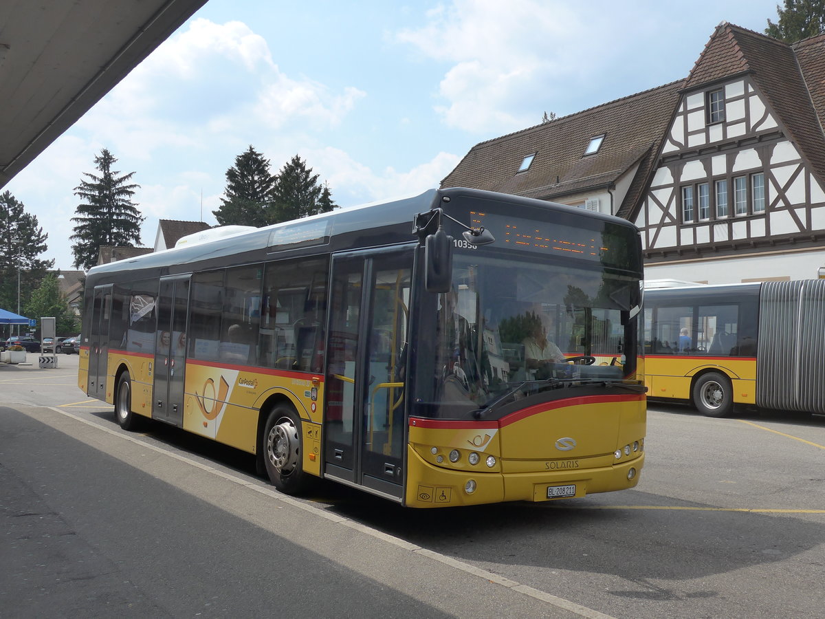 (195'141) - PostAuto Nordschweiz - BL 208'211 - Solaris (ex CarPostal Ouest) am 23. Juli 2018 beim Bahnhof Rheinfelden