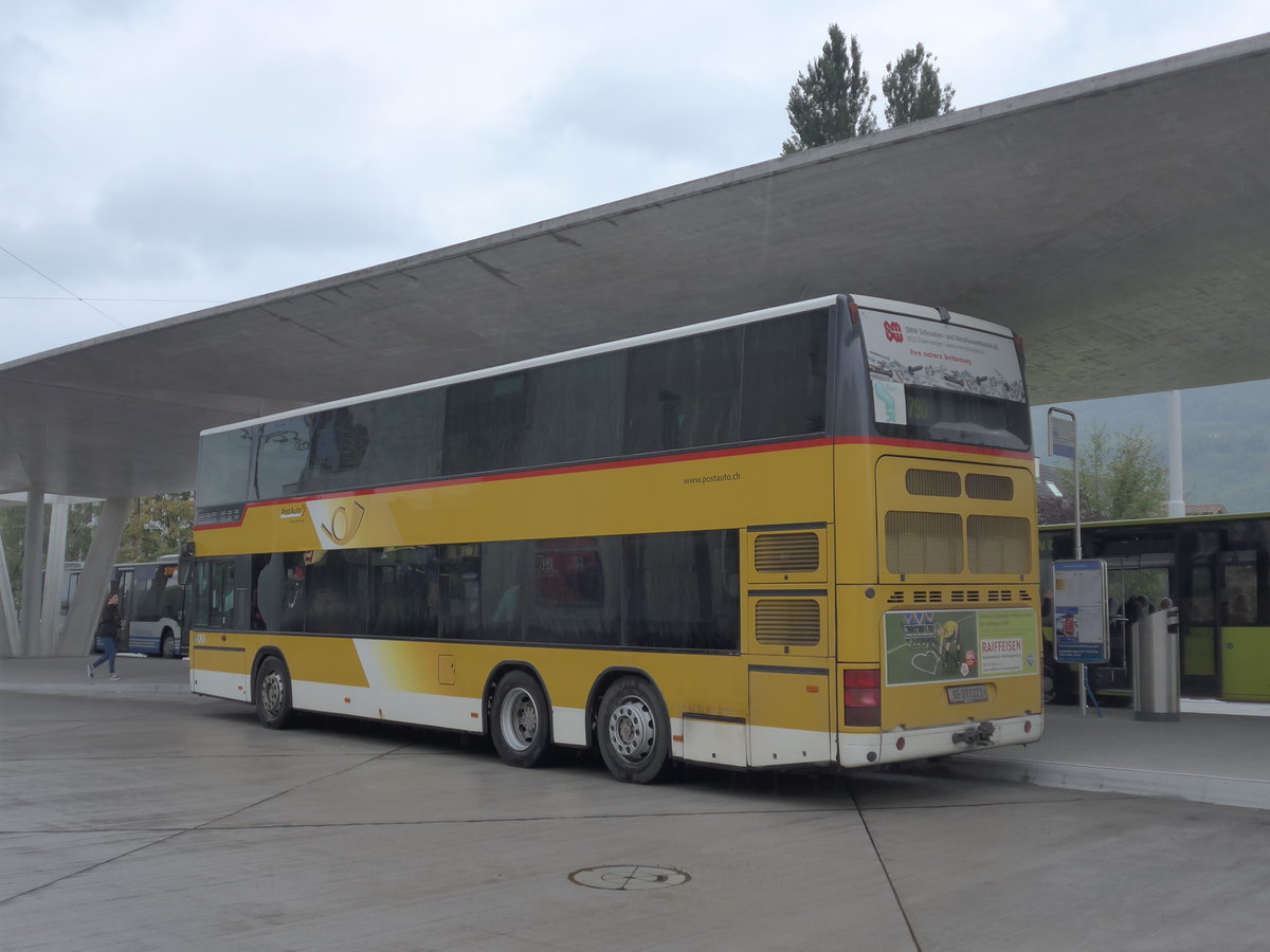 (196'317) - PostAuto Ostschweiz - SG 273'221 - Neoplan (ex AR 14'839; ex P 27'017) am 1. September 2018 beim Bahnhof Buchs