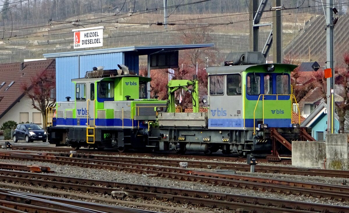 BLS 235 081 steht am 1 Jänner 2019 abgestellt in Spiez.