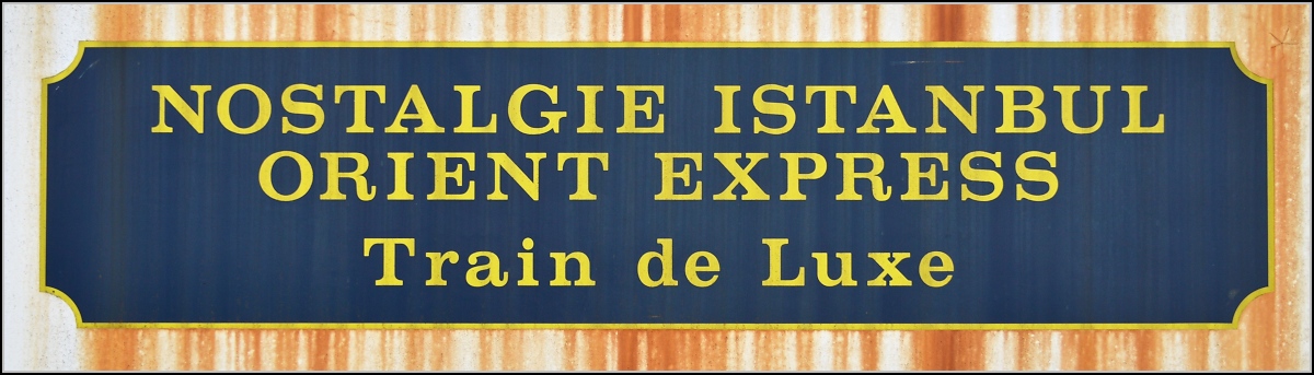 Moderne Version des Emblems des Nostaligie Istanbul Orient Express. Sulgen, April 2014.