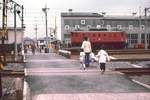 Schweizer Loks in Japan: Typ Seibu E 51, Lok E 52 in Tokorozawa, ausserhalb von Tokyo. 6. März 1986 