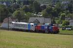 Der Railpool-Traxx 187 003 berfhrt die Hybridlok Ama 832 Richtung Basel.