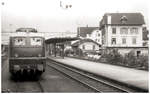 Als DB-Lokomotiven bei den SBB fuhren: E40 149 in Brunnen. 6.August 1963 