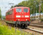   Die 151 099-9  (91 80 6151 099-9 D-DB) der DB Schenker Rail Deutschland AG am 18.06.2015 beim rangieren in Kreuztal.