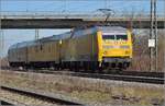 BR 120/648459/messzug-nbz-94322-mit-120-160-7 Messzug Nbz 94322 mit 120 160-7 Basel-Mannheim. Müllheim, Februar 2019.