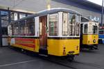 Beiwagen T 2 Nr.65 von Fuchs Baujahr 1950 und Lindner Baujahr 1910 bei der SWU in Ulm am Tag der offenen Tür am 21.04.2018.
