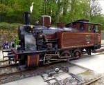 Lokportrt der Museumslok N 5 des Vereins AMTF, aufgenommen im ehemaligen Bahnhof Lamadelaine in Fond-de-Gras.