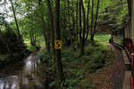 Chemin de Fer Forestier d'Abreschviller : Der untere Streckenabschnitt führt durch ausserordentlich romantische Waldlandschaft.