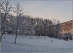Mein erstes Winterbild diesr Saisopn mit echtem Schnee stammt aus dem Valle Vigezzo und zeigt dein Treno Panoramico D 47 P der SSIF Ferrovia Vigezzina bei der Durchfahrt in Gagnone Orcesco auf dem Weg