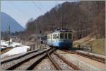 Der SSIF ABe 6/6 34  Piemonte  verlässt pünkltich, aber leider ohne Fahrgäste Re.
19. März 2015