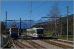 Der SSIF ABe 4/6 62 ( Ferrovia Vigezzina) erreicht als Regionalzug 157 Domodossla - Locarno Santa Maria Maggiore. 
24. Ok.t 2014 