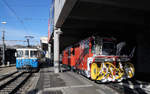 Rochers-de-Naye Bahn MGl/GN  Sehr seltene Gste in Montreux sind:  Hem 2/2 12 mit X rote 4.