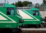 MBC/BAM: Eher seltenes Zusammentreffen der beiden Lokomotiven Ge 4/4 21 und Ge 4/4 22 (1994) in Morges am 13.