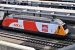 re-460/766609/coop-lok-460-085-steht-am-23 COOP-Lok 460 085 steht am 23 März 2017 in Spiez.