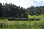 eb-35/822346/fahrtag-im-zuercher-oberland-eb-35 Fahrtag im Zrcher Oberland. 

Eb 3/5 der BT, heute durch den DLC betreut, mit ihrem Museumszug der DVZO bei Bussenthal. Juli 2023.