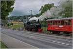 Jeweils nach der Ankunft in Blonay schiebt die Zuglok ihre Wagen Richtung Chamby, fährt dann auf ein Wartegleis, die Wagen rollen an den Bahnsteig und die Lok setzt sich vor den Zug. 

14. Juni 2020

