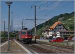 Zwischen Ligerz und Twann befindet sich der letzte Einspurabschnitt der Streck Lausanne - Biel/Bienne; das Bild zeigt die Re 420 246-1 welche von Ligerz kommend den Einspurabschnitt verlässt und durch den Bahnhof Twann fährt.
31. Juli 2017
