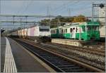 Be 4/4 (statt Ge 4/4) mit dem BAM Zug 105 und BLS Re 465 017-2 in Morges.
15. Oktober 2014 
