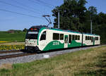 MBC/BAM: Zug 156 unterhalb Vufflens-le-Chteau auf der Fahrt nach Morges am 19.