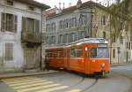 Be 4/6 798 der Straßenbahn Geneve/Genf ist im Mai 1980 auf der damals einzigen Straßenbahnlinie 12 unterwegs.