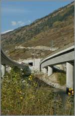 Über zwei Rhone-Brücken wird der Eingang zum Lötschberg Basis Tunnel (LBT) erreicht.
7. Nov. 2013