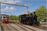 50 Jahre Blonay - Chamby; Mega Steam Festival: Die BFD HG 3/4 N° 3 der Blonay-Chamby Bahn rangiert in Vevey. Der links zu sehende, abgestellte BDeh 2/4 75 wurde wenige Tages später verschrottet. 
21. Mai 2018