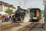 50 Jahre Blonay - Chamby; Mega Steam Festival: Die BFD HG 3/4 N° 3 der Blonay-Chamby Bahn wird in Blonay mit letzten Handgriffen für die baldige Abfahrt Richtung Chaulin bereit gemacht.
12. Mai 2018
