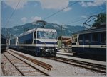 Eine Ge 4/4 III erericht mit einem Panoramic Express Gstaad.
Augsut 1996