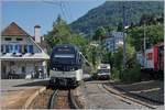 Der MVR ABeh 2/6 7508 wendet, von Montreux kommend in Fontanivent.