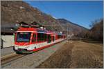 Der MGB ABDeh 4/8 2025, als Regionalzug 336 von Zermatt nach Fiesch fahrend, beim kurzen Halt in Bitsch.
27. Dez. 2015