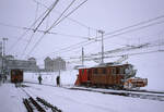 Lokomotive 8 der Jungfraubahn: Als Schneeräumungsfahrzeug, 27.Dezember 1995 