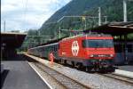 470-luzern-bruenig-interlaken-zentralbahn/343307/hge-101-966-der-bruenigbahn-im HGe 101 966 der Brnigbahn im Juni 1990 im Bahnhof Interlaken Ost