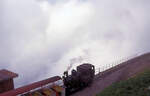 Die Lokomotive Nr. 7 von 1936 auf Rothorn Kulm, 21.Juni 1992. 