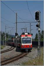 Bei der Station Altmarkt trifft die in 750 mm Spur ausgeführte Bahn aus dem Waldenburgertal auf die Normalspurstrecke Olten - Basel, welche sie bis Liestal, der Endstation der WB begleitet. 22. Juni 2017