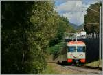 Ein  freudlicher  FLP-Regionalzug bei Sorengo Laghetto.
12. Sept. 2013
