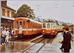 854-gossau-sg-8211-appenzell-8211-wasserauen-saentisbahn/604532/in-appenzell-steht-ein-regionalzug-der In Appenzell steht ein Regionalzug der SGA nach St.Gallen (von hinten zu sehen), während auf dem Gleis nebenan der Regioanlzug von Wasserauen nach Gossau eintrifft.
110 Film / Sept. 1983