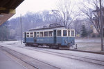 Ferrovia Lugano - Tesserete: 1909 erffnet, am 27.Mai 1967 stillgelegt. 7,8 km lang. Im Bild Triebwagen 2 in Tesserete, 5.April 1966. 