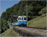 Nostalgie am Genfersee - eigentlich die Aufgabe der Blonay-Chamby Bahn, doch das Monopol hat sie nicht: Der MOB ABDe 8/8 4002 VAUD mit seinem stilechten Regionalzug 2224 kurz nach Chernex auf der Fahrt nach Zweisimmen. 21. August 2018