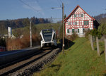 THURBO: S 5 mit dem RABe 526 749-7 nach St. Gallen am 27. November 2011.
Foto: Walter Ruetsch