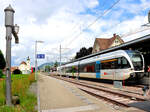 St.Galler S-Bahn Linie S2 (Altstätten SG - St.Gallen - Nesslau Neu St.Johann): GTW 2/8 754 an der Endstation Nesslau Neu St.Johann. Der schöne Wasserkran lässt aufhorchen. 9.Juli 2021 