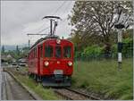 115-blonay-8211-chamby/908607/der-rhb-bernina-bahn-abe-44 Der  RhB Bernina Bahn ABe 4/4 I N° 35 der Blonay Chamby Bahn verlässt Blonay in Richtung Chamby. 

3. Mai 2025 