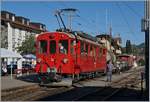 50 Jahre Blonay Chamby - MEGA BERNINA FESTIVAL: Der RhB Berninabahn ABe 4/4 I N° 35 beim rangieren mit Güterwagen in Blonay.
9. Sept. 2018