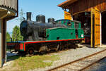 Eine Spanierin in der Schweiz - Die 1.000 mm G 3/5 Tenderlokomotive N 23 der ursprnglichen Lokalbahn von Olot nach Girona (Tren d’Olot), in Katalonien (Spanien).