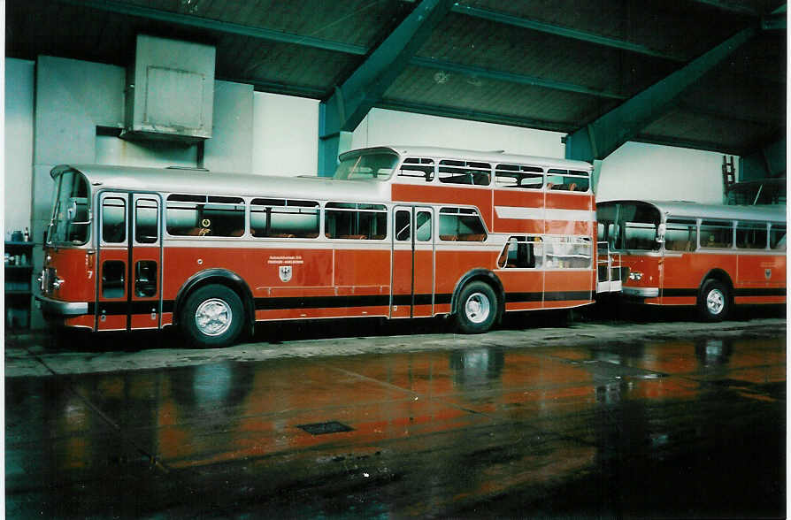 (002'519) - AFA Adelboden - Nr. 7/BE 26'707 - FBW/Vetter-R&J Anderthalbdecker im Januar 1988 im Autobahnhof Adelboden