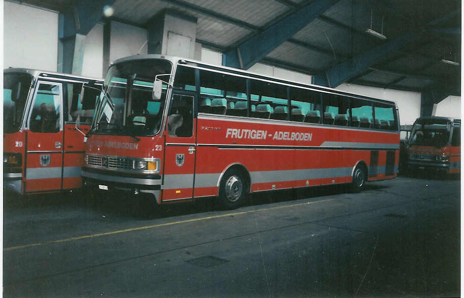 (007'824) - AFA Adelboden - Nr. 23/BE 26'709 - Setra (ex Wittwer, Neuchtel) am 15. Oktober 1991 im Autobahnhof Adelboden