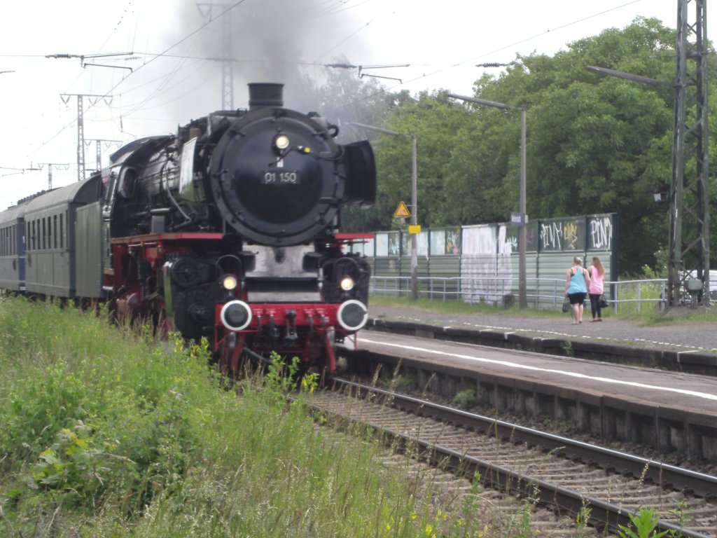 01 150 durchf�hrt den Bahnhof Weiterstadt