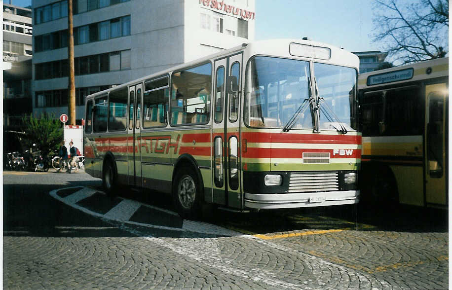 (012'222) - ATGH Heiligenschwendi - Nr. 4/BE 26'534 - FBW/R&J am 3. Mai 1995 beim Bahnhof Thun