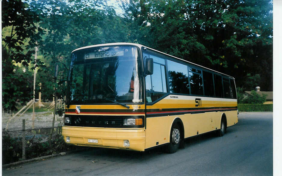 (013'110) - STI Thun - Nr. 44/BE 26'729 - Setra (ex AGS Sigriswil) am 9. September 1995 bei der Schifflndte Thun